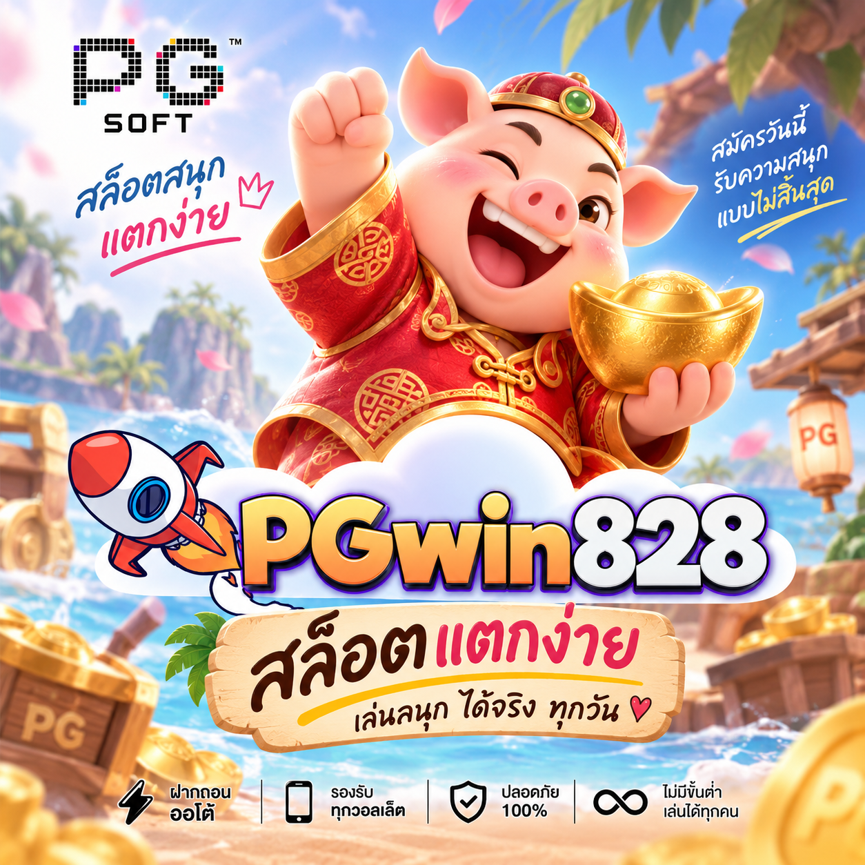 PGWIN828 2026 เว็บตรงแท้ ทดลองเล่นสล็อต สล็อตวอเลท สล็อต PG ฝากถอนออโต้